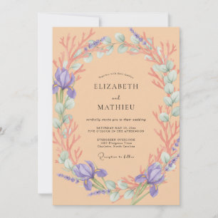 Invitation Mariage Vigne Ambre Pervenche