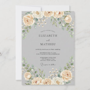 Invitation Mariage Vigne Ardoise Champagne