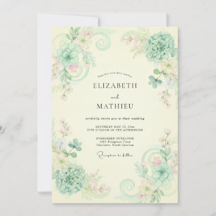 Invitation Mariage Vigne Champagne Crème