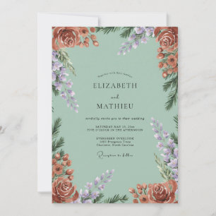 Invitation Mariage Vigne de Mer Terracotta