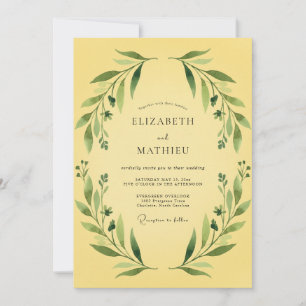Invitation Mariage Vigne Jaune Beurre