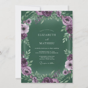Invitation Mariage Vigne Pourpre Maussade