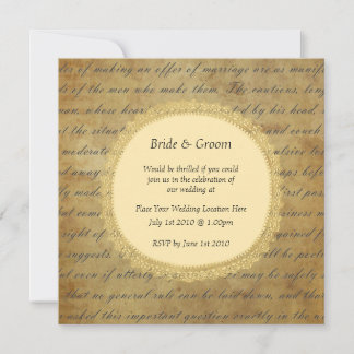 Invitation Mariage vintage