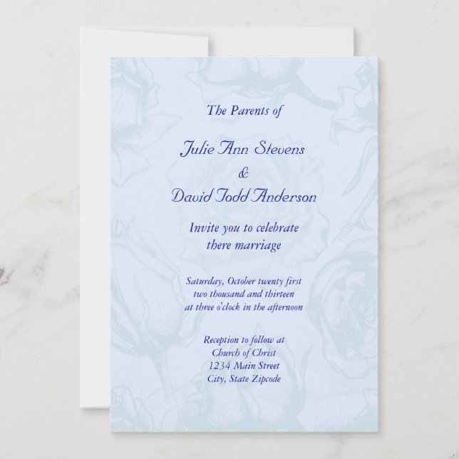 Invitation Mariage vintage (Devant)