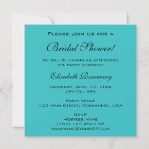 Invitation Mariage Vintage, Arbre de l'Amour aux Cœurs Aqua