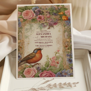 Invitation Mariage vintage Art Nouveau par Mucha