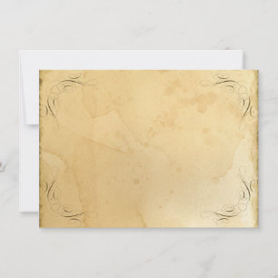 Invitation Mariage Vintage aux Taches de Thé 1 - Noms des Num