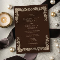 Mariage Vintage Baroque Brun Espresso et Crème