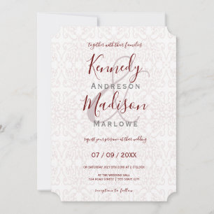 Invitation Mariage vintage Budget Floral traditionnel