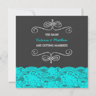 Invitation Mariage Vintage Chalkboard Fun Redneck