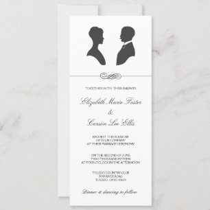 Invitation Mariage Vintage de silhouette