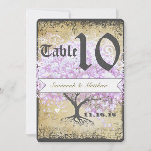 Invitation Mariage Vintage d'oiseaux de l'arbre de la feuille