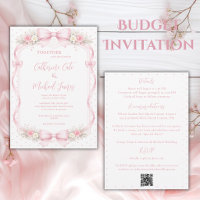 Mariage Vintage Économique avec Ruban Rose Floral