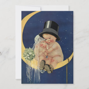 Invitation Mariage Vintage, Fête de Mariage Rétro Adorable