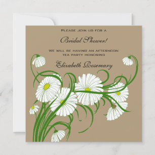 Invitation Mariage Vintage, Fleurs de Marguerite de Gerber Bl