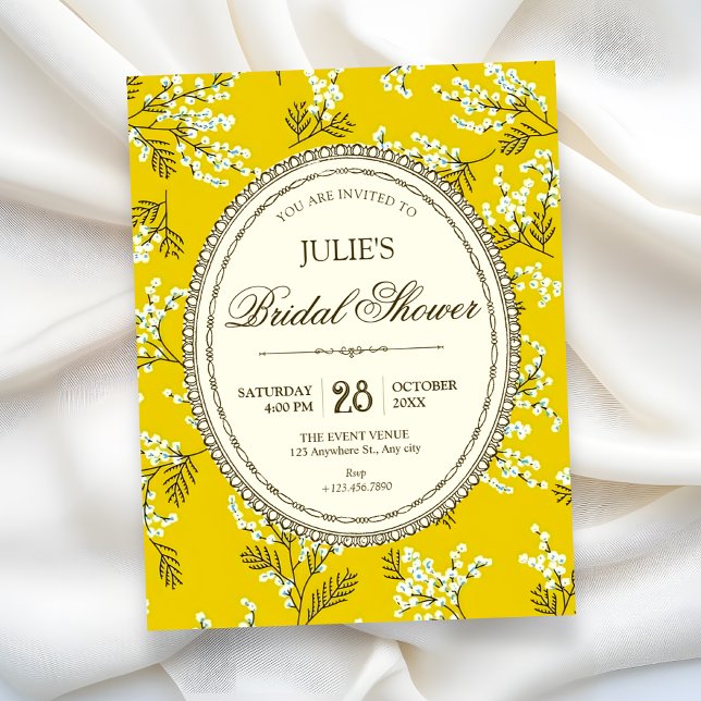 Invitation Mariage vintage floral (Créateur téléchargé)