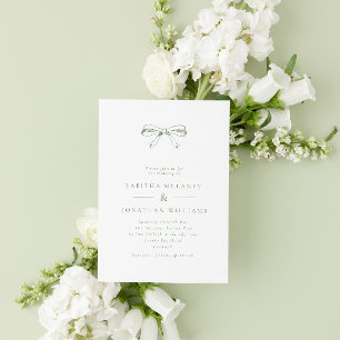 Invitation Mariage Vintage minimaliste Sage
