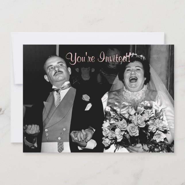 Invitation Mariage Vintage - Notre jour de bonheur ! (Devant)