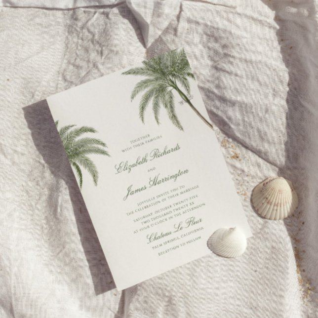 Invitation Mariage vintage Palm Tree (Créateur téléchargé)