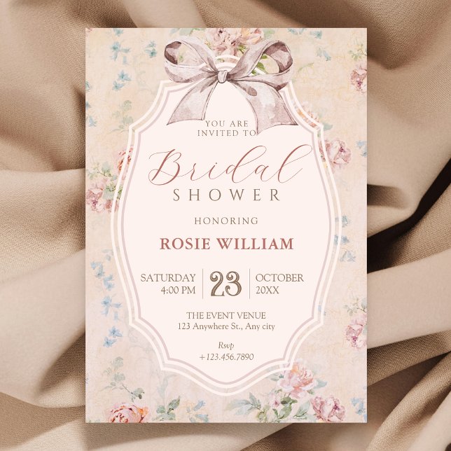 Invitation Mariage vintage romantique (Créateur téléchargé)