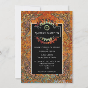Invitation Mariage Vintage Steampunk Personnalisé