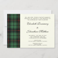 Mariage vintage, Tartan Davidson Motif moderne