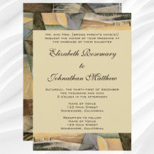 Mariage Vintage, Tons de Terre, Art Cubiste