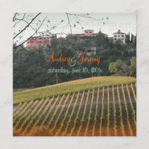 Invitation Mariage Vintage, Toscane