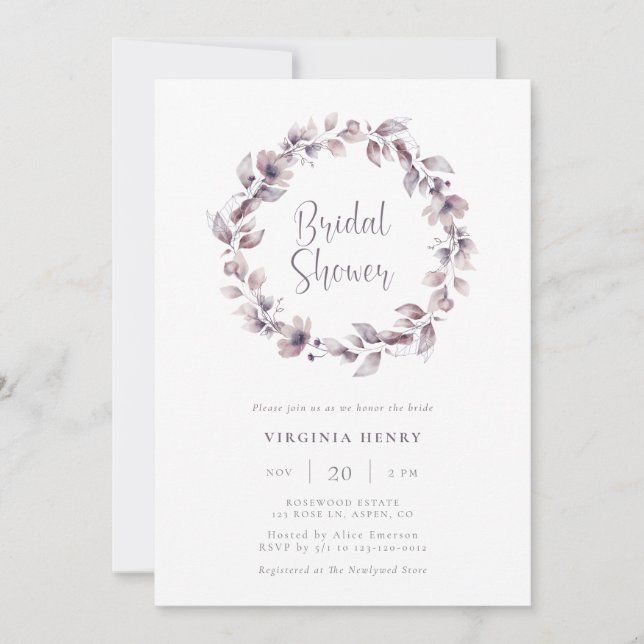 Invitation Mariage Violet (Devant)