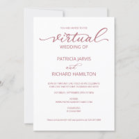 Mariage Virtuel de Calligraphie Élégante Simple