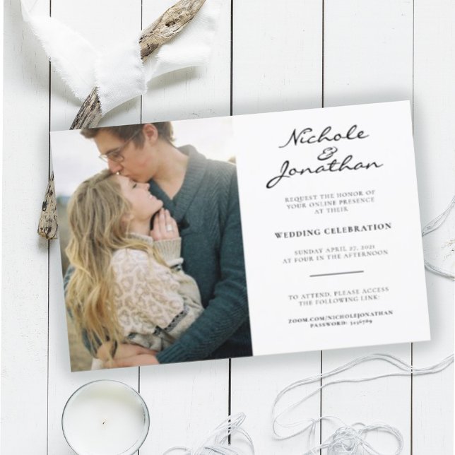 Invitation Mariage virtuel en ligne avec photo (Créateur téléchargé)