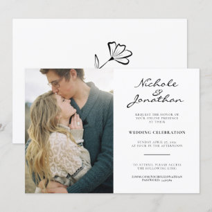 Invitation Mariage virtuel en ligne avec photo
