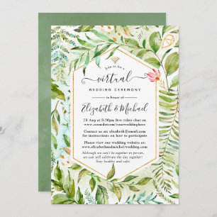 Invitation Mariage virtuel Geometry Crystal Online