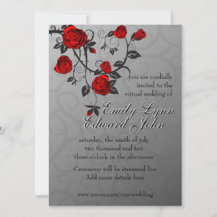 Invitation Mariage virtuel Rose enchanté