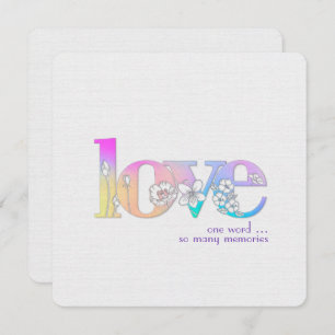 Invitation Mariage Vow Renewal-floral love font