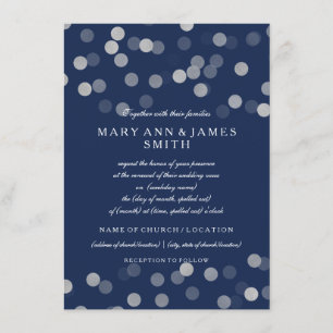 Invitation Mariage Vow Renewal Sliver Parties scintillant Nav