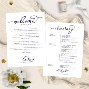 Invitation Mariage Week-end Bienvenue Itinéraire Chic Script