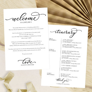 Invitation Mariage Week-end Bienvenue Itinéraire Chic Script