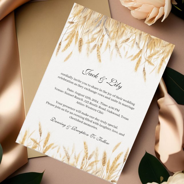 Invitation Mariage Western Country Rustique (Créateur téléchargé)