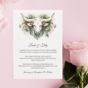 Invitation Mariage Western Rustique