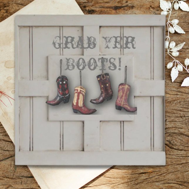 Invitation mariage western vintage country cowboy (vintage western country cowboy wedding invitation)