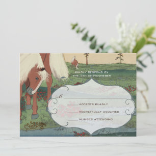 Invitation Mariage Whimsical Cheval RSVP