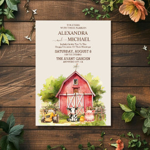 Invitation Mariage Whimsical de la ferme d'automne
