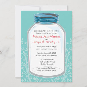 Invitation Mariage Whimsy Mason Jar