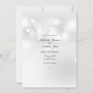 Invitation Mariage White Bokeh