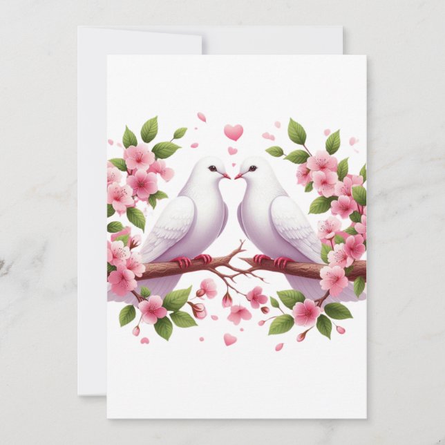 Invitation Mariage White Doves (Devant)