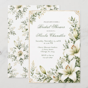 Invitation Mariage White Lily