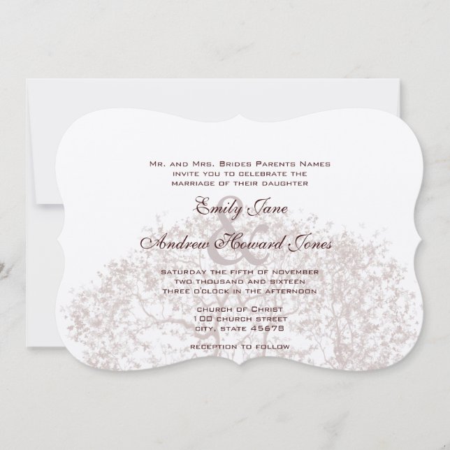 Invitation Mariages Brown (Devant)