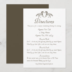 Invitation Mariages de l'Ouest Instructions Cheval Pays Brown