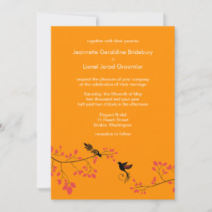 Invitation Mariages de printemps Preppy Orange Designer do-it